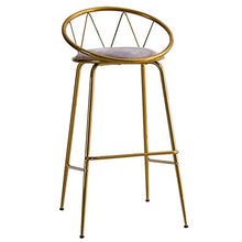 BDLYZ Yxsd Sgabelli da Bar Alto Contemporaneo Sgabello for Cucina Schienale Basso Sedia da Pranzo con Gray Velluto Imbottito Sedile (Size : 65cm)