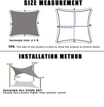 XXJF Vela Quadrata Tenda A Vela Schermo UV Respirante Tenda da Sole Impermeabile E Resistente per Terrazza Campeggio Giardino (Color : Sand, Dimensione : 2.5x4.5m)