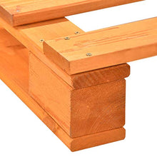 SKM Giroletto in Pallet Marrone Legno Massello di Pino 90x200 cm (20.7kg)
