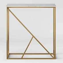TONG HXF- tavolino Piccolo Rettangolare in Marmo tavolino Creativa Inferiore tavola d'oro 80 * 25 * 75cm Durevole