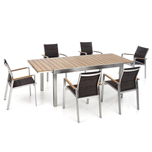 sal mar Tavolo Key West Allung.164225x90 Struttura Alluminio POLYWOOD Colore Teak