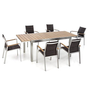 sal mar Tavolo Key West Allung.164225x90 Struttura Alluminio POLYWOOD Colore Teak