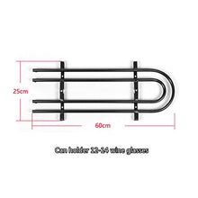 Appeso bicchiere di vino Rack Calice da vino rosso Calice da appoggio Scaffale da vino rovesciato (Color : Black, Size : L80xW25cm)