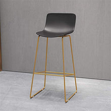 LWW Sedie, Semplicità moderna Sgabelli da bar Sgabelli da bar contemporanei neri e glod Sedia con schienale in ferro Sgabello alto per cucina Sedia da pranzo Ufficio aziendale Ristorante,70 cm,70 cm