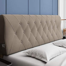 WENZHE Cuscino Testiera Letto Cuscini Lettura Capezzale, Elasticità Spugna Riempimento Supporto Lombare, Usato per Divano Camera Letto Bar, Personalizzato (Color : Brown, Size : 185x60x12cm)