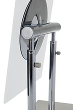 WENKO Specchio cosmetico da appoggio Pinerolo - pieghevole, Acciaio, 23 x 27-35 x 10 cm, Cromo