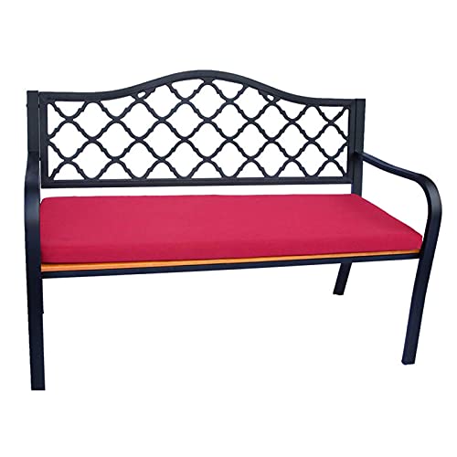 GaoF Panchine da Giardino per terrazza all'aperto Panchine da Parco per Il Tempo Libero, panchina da Cortile in Alluminio pressofuso Resistente alle intemperie, Comoda Panca a 2 posti con Schienale e