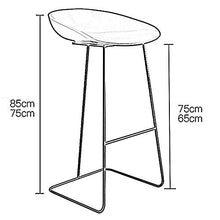 WHOJA Sgabelli da Bar semplicità Moderna Sedie da Bar in Ferro battuto Sgabello Alto da caffè Cucina per la casa Sedia per la Colazione Mobili da Bar Altezza 65/75 cm Sedia da Pranzo