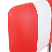 Coppia sgabelli Design Anni 50 Avellino Metallo Ecopelle 46x38x107cm Rosso