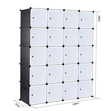 Ribelli Guardaroba armadio asta appendiabiti armadio modulare componibile scaffale a incastro, Arte:20 cubi