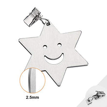 Submarine - Fermatovaglia in acciaio inox, per esterni, peso, riutilizzabile, per esterni, piccolo, fermatovaglia con clip, set da 8 pezzi (stelle)