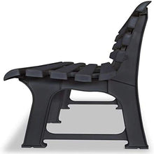 GOTOTOP - Panca da giardino in plastica, resistente alle intemperie, per giardino e esterno, 145,5 x 49 x 74 cm