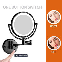 WZDD Specchio da Trucco da Parete, Specchio Ingranditore con Luce LED, Specchio da Bagno con Ingrandimento 5X Specchio Cosmetico Illuminato