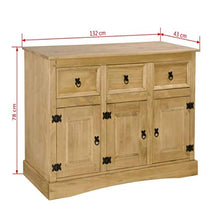 Credenza con cassetto, armadietto in stile industriale, con anta e mobile d'ingresso, con vano per soggiorno, ingresso, camera, soggiorno, 132 x 43 x 78 cm