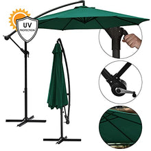 Ombrellone da Giardino, Ombrelloni da Terrazzo, Ombrellone Giardino Parasole 3m, Tende e Tettucci Parasole da Balcone e 8 Nervature Pesanti per Spiaggia, Giardino, Balcone (verde)