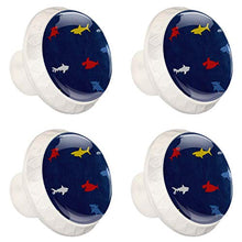 Pesci colorati 4 PCS Pomelli per Porta, Pomolo per Mobile, Pomelli per Mobili con Viti, Maniglia per Armadietto, Pomelli per Porta, Pomelli per Cassetti per Porta, Armadio, Cassetto e Credenza