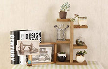 ZYLE Decorazione a 3 Ripiani in Legno massello con 3 Ripiani for Fiori Flower 20 * 10 * 34,5 cm