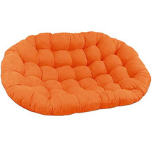 CUICI 67" Pansan Doppia Aghi Sedile Cuscino,Sostituzione Impermeabile Morbido Addensare Sedia,Poliestere Overstuffed per Il Giardino del Cortile-Orange 172x120x15cm(68x47x6inch)