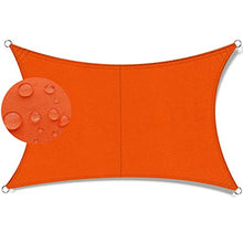 COUEO Tenda a Vela Impermeabile 2x4m Impermeabile Protezione Raggi 95% UV Vela Ombreggiante Mpermeabile eResistente, Adatto per Giardini, Piscine, spiagge, Arancione