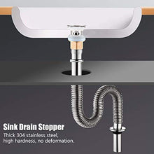 Oumefar Facile Installazione Rubinetto per lavabo Pulsante per lavabo Lavello per(D Type 304 Bounce Hole Drainer LQ-5393)