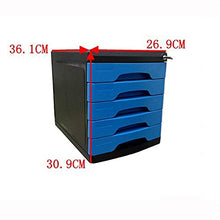 Armadi file File File Cabinet desktop Gabinetto cinque strati con serratura desktop da scrivania Vano espositore e bagagli Attrezzature da ufficio Desktop ( Color : Black , Size : 36.1x26.9x30.9cm )