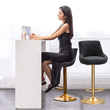 Sgabelli da Bar Set di 4 sgabelli da bar in metallo, sgabelli da bar girevoli 65-80cm di altezza, sedie in velluto con schienale, sgabelli da pranzo moderni per la colazione, per bar / caffè / cucina