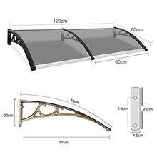 WXQ Tenda da Veranda Pensilina Alveolare Pensilina Modulabile Tettoia, Spessore 2,5 Mm PC Endurance Board Copertura del Tetto del Patio Dell'ombra Esterna del Portico Anteriore for Facciate di Casa
