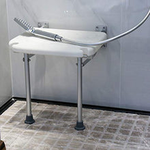LXLAMP Sgabello per Vasca ergonomico da Doccia Sgabello Pieghevole for Appendere A Parete Bianco for Bagno for Anziani/Cambio Scarpe/Bagno/Sgabello Antiscivolo - Cuscinetto 180 kg