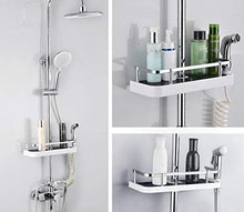 Wangel Mensola Sospesa per Asta Doccia, Mensole da bagno organizer, Senza Foratura, Plastica