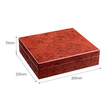 Cigar Humidor, Piano Vernice Cigar Humidor Scatola di Cedro Legno Moda Humidor Cigar Box di Stoccaggio 25 Sticks (265 * 215 * 70Mm),A
