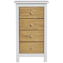 VS Venta-stock Cassettiera Bonnie 4 cassetti, Colore Bianco, 46 X 35 X 80 cm
