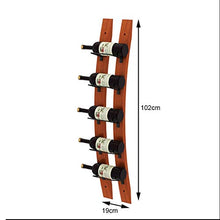 FAFZ Portavini Portabottiglie da Parete - Portabottiglie da Vino Portasciugamani, 5 Portabottiglie da Vino Mensola Portabottiglie da Parete in Legno Rustico
