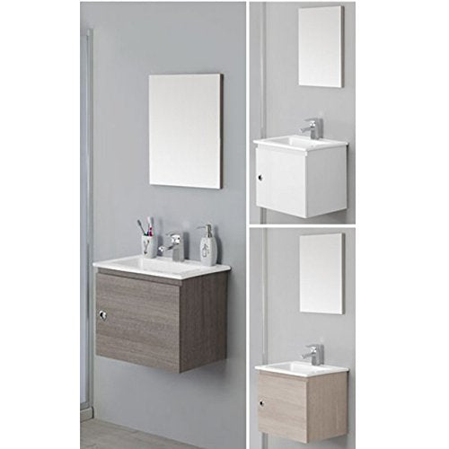 Bagno Italia Arredo Bagno moderno 50 cm disponibile in 3 colori mobile sospeso con lavabo mobili salva spazio I