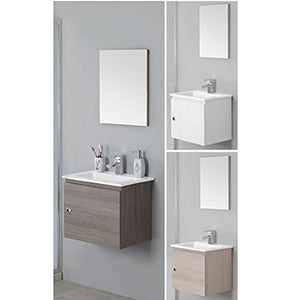 Bagno Italia Arredo Bagno moderno 50 cm disponibile in 3 colori mobile sospeso con lavabo mobili salva spazio I