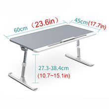 Tavolino Regolabile per Laptop, Tavolo da Letto Pieghevole con Slot per Schede, Scrivania Portatile per Divano, Letto, Ufficio E Picnic