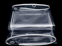 LBBGM Telone Impermeabile Trasparente, Telone Telo Copertura Tarps Tenda Trasparente Pieghevole Impermeabile Balcone PVC Morbido, Personalizzazione delle Taglie(0.55mm)(1.2x2m(3.9x6.6ft))