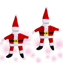 Amosfun Coperchio per Bottiglia di Vino di Natale 2 Pezzi Coperchio per Bottiglia di Babbo Natale con Cappello Decorazione per Tavolo da Pranzo per Feste di Natale per Hotel di casa