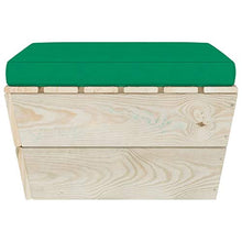 vidaXL Ottomana da Giardino su Pallet con Cuscino in Legno di Abete