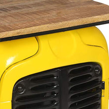 vidaXL Cantinetta Vini a Trattore Giallo 49x31x170cm Massello di Mango