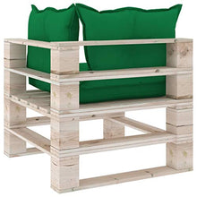SKM Set Divani da Giardino Pallet 7 pz con Cuscini in Legno di Pino (157.2kg)