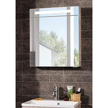 FACKELMANN B.Clever - Set di mobili da bagno, 2 pezzi, 60 cm, in frassino con lavabo in marmo e armadietto a specchio a LED