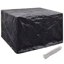 Lechnical Pratico Set di 2 Fodere per mobili da Giardino, Fodera per mobili da Giardino in polietilene Nero, Set 2 Pezzi 135 x 135 x 90 cm (Lunghezza x Larghezza x Altezza) -con 8 Fori
