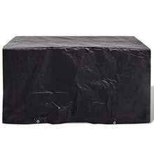 Lechnical Pratico Set di 2 Fodere per mobili da Giardino, Fodera per mobili da Giardino in polietilene Nero, Set 2 Pezzi 180 x 70 x 90 cm (Lunghezza x Larghezza x Altezza) -con 8 Fori