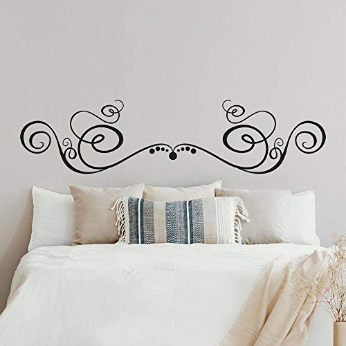 Adesivi per testiera del letto, T-MK362, 34 x 140 cm, colore: Nero