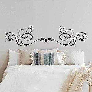 Adesivi per testiera del letto, T-MK362, 34 x 140 cm, colore: Nero