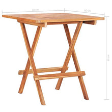FAMIROSA Tavolo da Bistrot Pieghevole 60x60x65 cm in Massello di Teak-8996