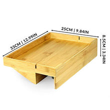 Bamboo Clip - Sul comodino | Tavolino ergonomico salvaspazio | Morsetto per telaio unico in legno | M&W