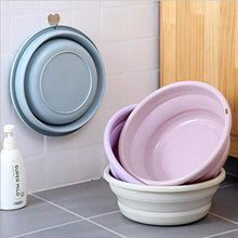 1PC Outdoor Pieghevole Lavabo Pieghevole Benna Contenitore Portatile Bacino Pieghevole in plastica lavabo Accessori per Il Bagno, L Blu