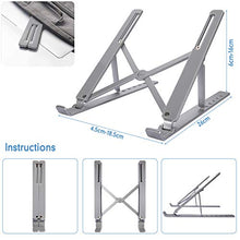 Supporto per Laptop,Alluminio Stabile e Antiscivolo Regolabile in Angolazione Regolabile,Piattaforma di Sollevamento Per Laptop Leggera Compatibile con MacBook Air/pro,Huawei Matebook D/altri Tablet