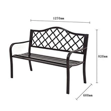 GaoF panchina per Il Tempo Libero da Giardino in Legno massello per Uso Domestico, panchina per Parco in ghisa con Struttura in Legno anticorrosione, panchina Decorativa per terrazza da Esterno